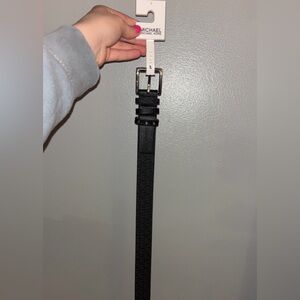 Michael Kors Black Textured Women's Belt